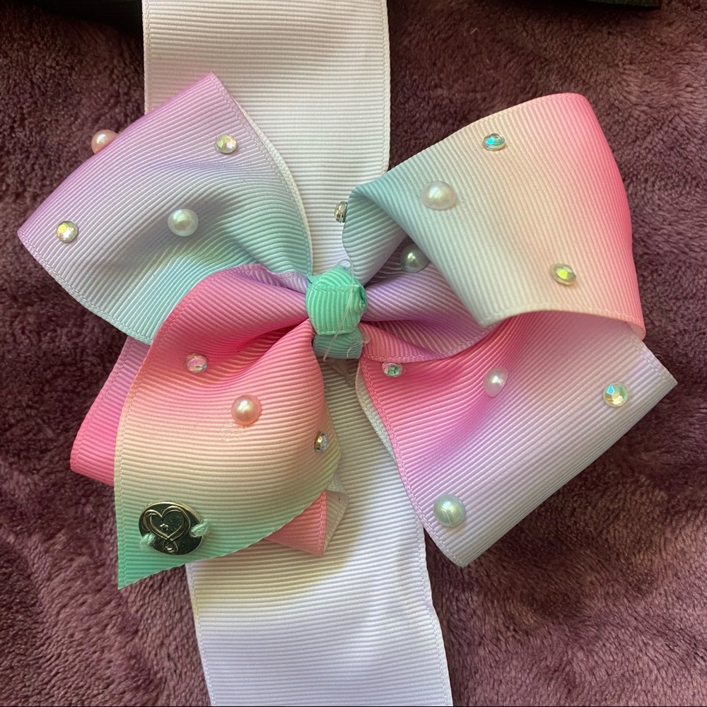 🎀Mini 🤩Jo-Jo Bow with pearls and rhinestones🎀